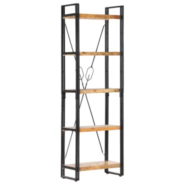 vidaXL Βιβλιοθήκη με 5 Επίπεδα 60x30x180cm Μασίφ Ξύλο Μάνγκο 1 τεμ.