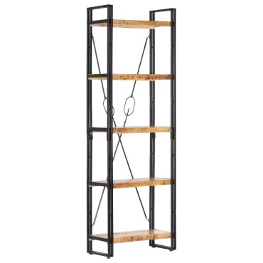 vidaXL Βιβλιοθήκη με 5 Επίπεδα 60x30x180cm Μασίφ Ξύλο Μάνγκο 1 τεμ.