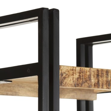 vidaXL Βιβλιοθήκη με 5 Επίπεδα 40x30x180cm από Μασίφ Ξύλο Μάνγκο 1 τεμ.