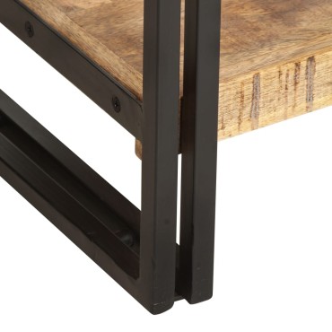 vidaXL Βιβλιοθήκη με 5 Επίπεδα 40x30x180cm από Μασίφ Ξύλο Μάνγκο 1 τεμ.
