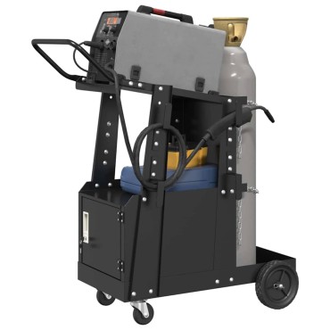vidaXL Καρότσι συγκόλλησης Μαύρο 91 x 47 x 96 εκ Ατσάλι