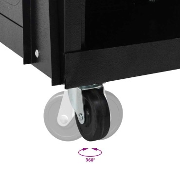 vidaXL Καρότσι συγκόλλησης Μαύρο 91 x 47 x 96 εκ Ατσάλι