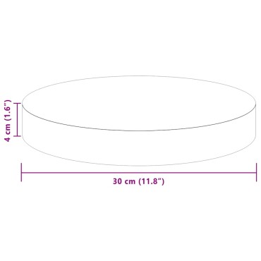 vidaXL Καπάκι τραπεζιού Σκούρο Καφέ 30x4cm Στερεό Ξύλο Δρυός