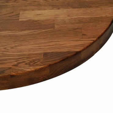 vidaXL Καπάκι τραπεζιού 80x4cm Γύρος Στερεό Ξύλο Δρυός