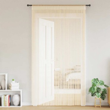 vidaXL Κουρτίνες με Κρόσσια 2 τεμ. Κρεμ 100x250cm