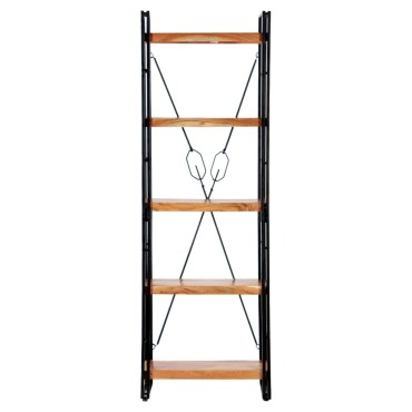 vidaXL Βιβλιοθήκη με 5 Επίπεδα 60x30x180cm Μασίφ Ξύλο Ακακίας 1 τεμ.