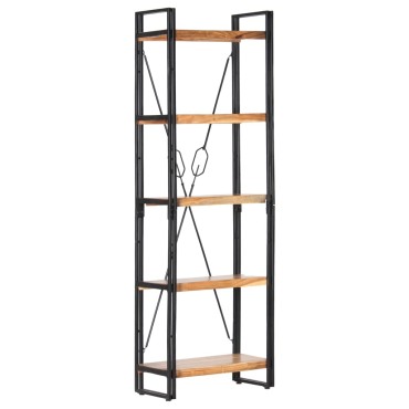 vidaXL Βιβλιοθήκη με 5 Επίπεδα 60x30x180cm Μασίφ Ξύλο Ακακίας 1 τεμ.