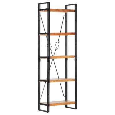 vidaXL Βιβλιοθήκη με 5 Επίπεδα 60x30x180cm Μασίφ Ξύλο Ακακίας 1 τεμ.