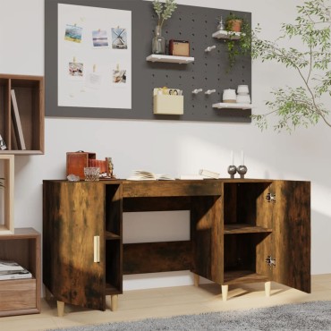 vidaXL Γραφείο Καπνιστή Δρυς 140x50x75cm από Επεξεργασμένο Ξύλο 1 τεμ.