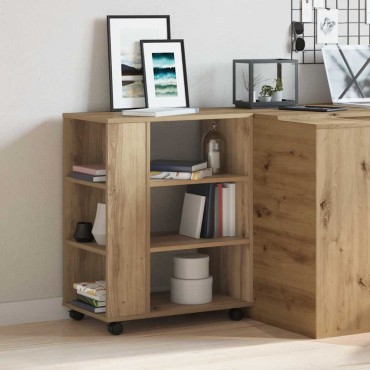 vidaXL Ντουλάπι Τροχήλατο Αρτισιανή Δρυς 60x35x75cm Επεξεργ. Ξύλο 1 τεμ.