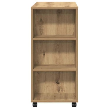 vidaXL Ντουλάπι Τροχήλατο Αρτισιανή Δρυς 60x35x75cm Επεξεργ. Ξύλο 1 τεμ.