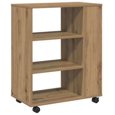 vidaXL Ντουλάπι Τροχήλατο Αρτισιανή Δρυς 60x35x75cm Επεξεργ. Ξύλο 1 τεμ.