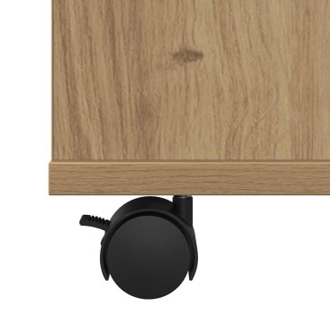 vidaXL Ντουλάπι Τροχήλατο Αρτισιανή Δρυς 60x35x75cm Επεξεργ. Ξύλο 1 τεμ.