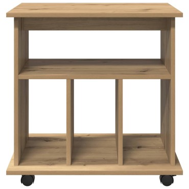 vidaXL Ντουλάπι Τροχήλατο Αρτισιανή Δρυς 60x45x60cm Επεξεργ. Ξύλο 1 τεμ.