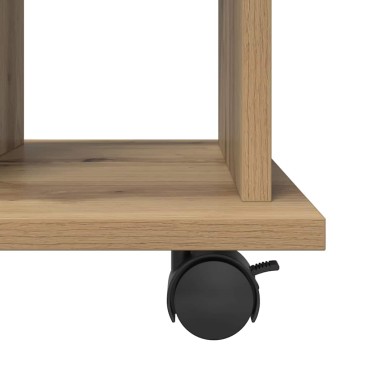 vidaXL Ντουλάπι Τροχήλατο Αρτισιανή Δρυς 60x45x60cm Επεξεργ. Ξύλο 1 τεμ.