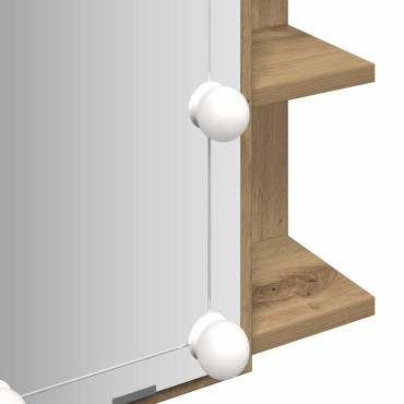 vidaXL Ντουλάπι καθρέφτη με LED Artisan Oak 70x16,5x60cm 1 τεμ.