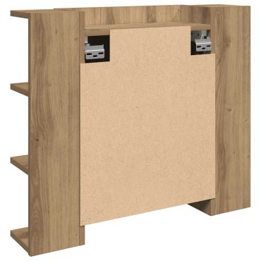vidaXL Ντουλάπι καθρέφτη με LED Artisan Oak 70x16,5x60cm 1 τεμ.