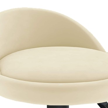 vidaXL Σκαμπό Μπαρ Κρεμ Βελούδινο 36x38x(72-94)cm 1 τεμ.