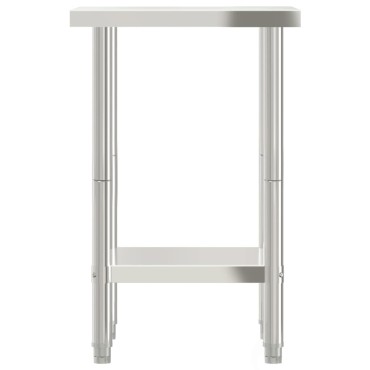 vidaXL Πάγκος Εργασίας Κουζίνας 55x55x85 εκ. από Ανοξείδωτο Ατσάλι