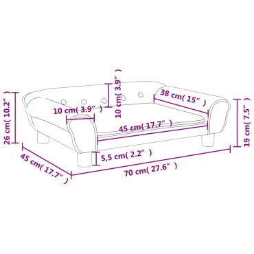 vidaXL Καναπές Παιδικός Ροζ 70x45x26cm από Βελούδο 1 τεμ.