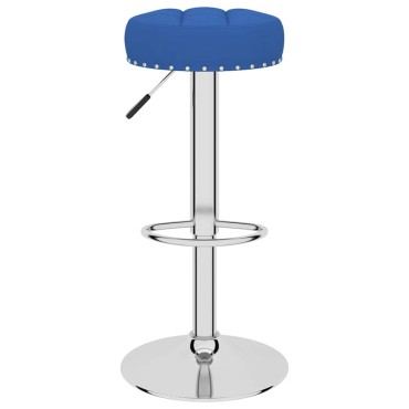 vidaXL Σκαμπό Μπαρ 2 τεμ. Μπλε Υφασμάτινα 38,5x38,5x(63-83)cm