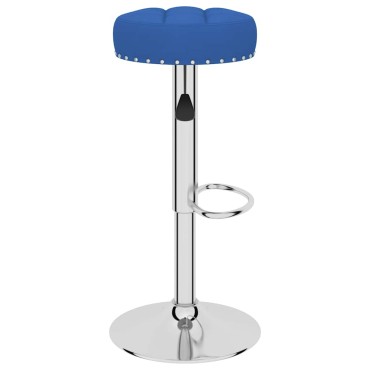 vidaXL Σκαμπό Μπαρ 2 τεμ. Μπλε Υφασμάτινα 38,5x38,5x(63-83)cm