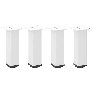 vidaXL Πόδια Τραπεζιού Σαλονιού 4 τεμ. Λευκά Ατσάλινο