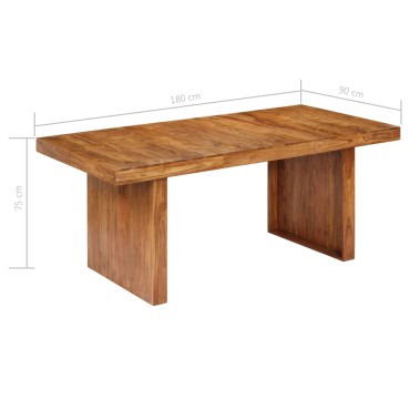 vidaXL Τραπεζαρία 180x90x75cm από Μασίφ Ξύλο Ακακίας 1 τεμ.