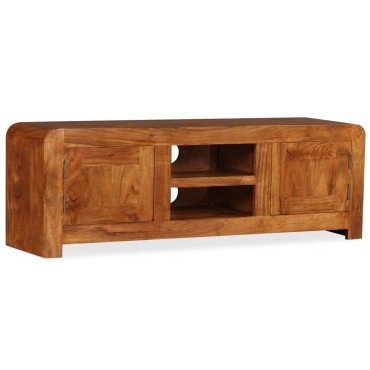 vidaXL Έπιπλο Τηλεόρασης 120x30x40cm Μασίφ Ξύλο με Μελί Φινίρισμα