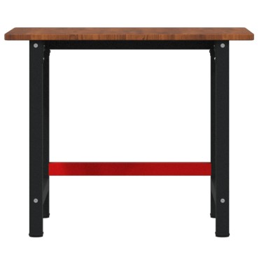 vidaXL Πάγκος Εργασίας Ορθογώνιος 100x60x81,5 εκ. από Μασίφ Ξύλο Δρυός