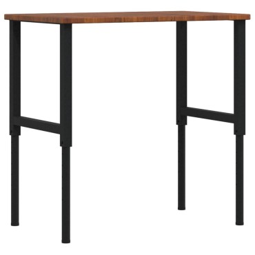 vidaXL Πάγκος Εργασίας Ορθογώνιος 100x60x(71,5-98) εκ Μασίφ Ξύλο Δρυός