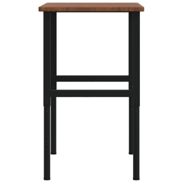 vidaXL Πάγκος Εργασίας Ορθογώνιος 100x60x(71,5-98) εκ Μασίφ Ξύλο Δρυός