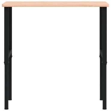 vidaXL Πάγκος Εργασίας Ορθογώνιος 100x60x(71,5-98) εκ Μασίφ Ξύλο Οξιάς