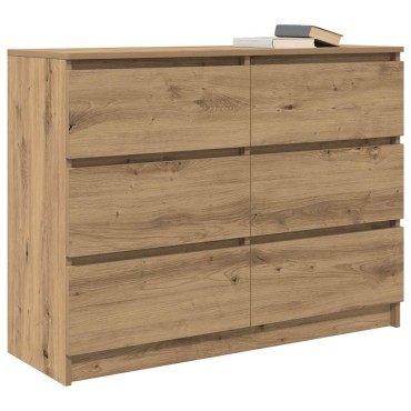 vidaXL Sideboard Artisan Oak 100x35x76cm Κατασκευασμένο ξύλο 1 τεμ.