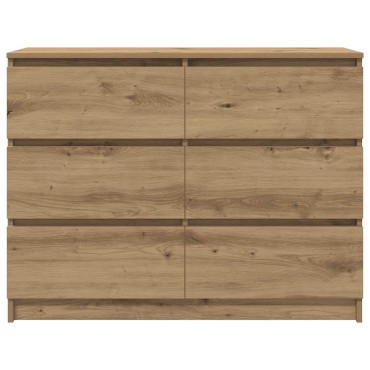 vidaXL Sideboard Artisan Oak 100x35x76cm Κατασκευασμένο ξύλο 1 τεμ.