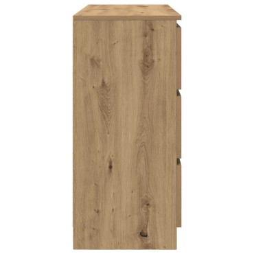 vidaXL Sideboard Artisan Oak 100x35x76cm Κατασκευασμένο ξύλο 1 τεμ.
