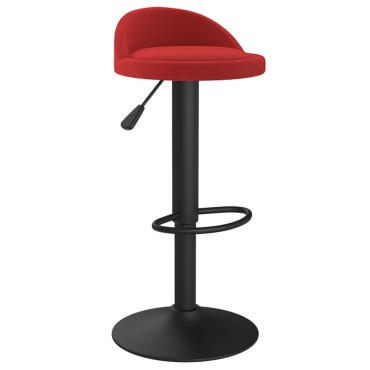 vidaXL Σκαμπό Μπαρ Μπορντό Βελούδινο 36x38x(72-94)cm 1 τεμ.