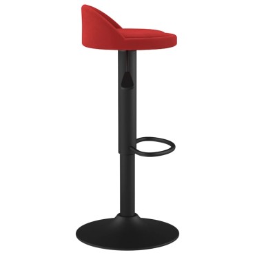 vidaXL Σκαμπό Μπαρ Μπορντό Βελούδινο 36x38x(72-94)cm 1 τεμ.