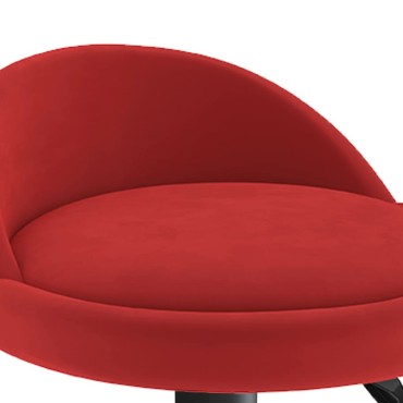 vidaXL Σκαμπό Μπαρ Μπορντό Βελούδινο 36x38x(72-94)cm 1 τεμ.