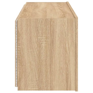 vidaXL Έπιπλο Τοίχου Τηλεόρασης με LED Sonoma Δρυς 100x35x41cm