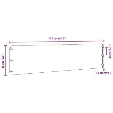 vidaXL Μπορντούρες Γκαζόν 10τεμ Ανθρακί 25x103εκ Ατσάλι Σκληρυθέν Αέρα