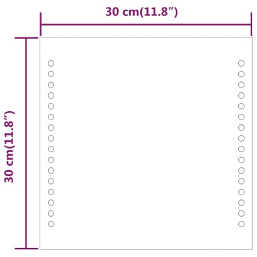 vidaXL Καθρέφτης Μπάνιου με LED 30x30 εκ.