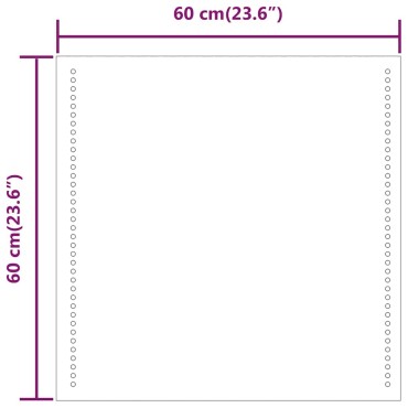vidaXL Καθρέφτης Μπάνιου με LED 60x60 εκ.