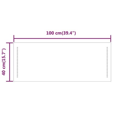 vidaXL Καθρέφτης Μπάνιου με LED 100x40 εκ.