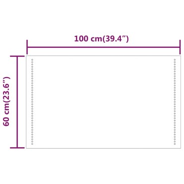 vidaXL Καθρέφτης Μπάνιου με LED 100x60 εκ.