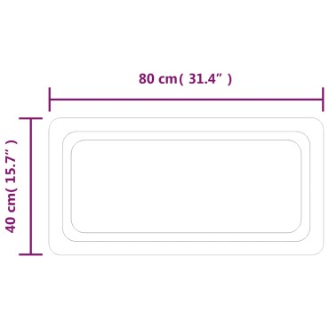 vidaXL Καθρέφτης Μπάνιου με LED 80x40 εκ.