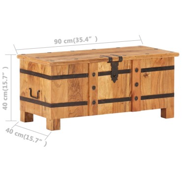 vidaXL Μπαούλο 90x40x40cm από Μασίφ Ξύλο Ακακίας 1 τεμ.