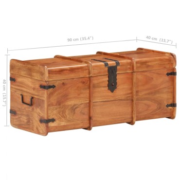 vidaXL Μπαούλο Αποθήκευσης 90x40x40cm από Μασίφ Ξύλο Ακακίας 1 τεμ.