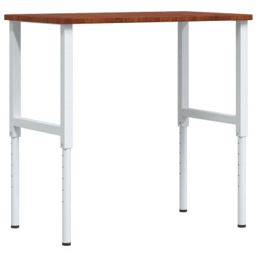vidaXL Πάγκος Εργασίας Ορθογώνιος 100x60x(71,5-98) εκ Μασίφ Ξύλο Δρυός