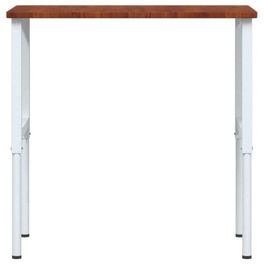 vidaXL Πάγκος Εργασίας Ορθογώνιος 100x60x(71,5-98) εκ Μασίφ Ξύλο Δρυός